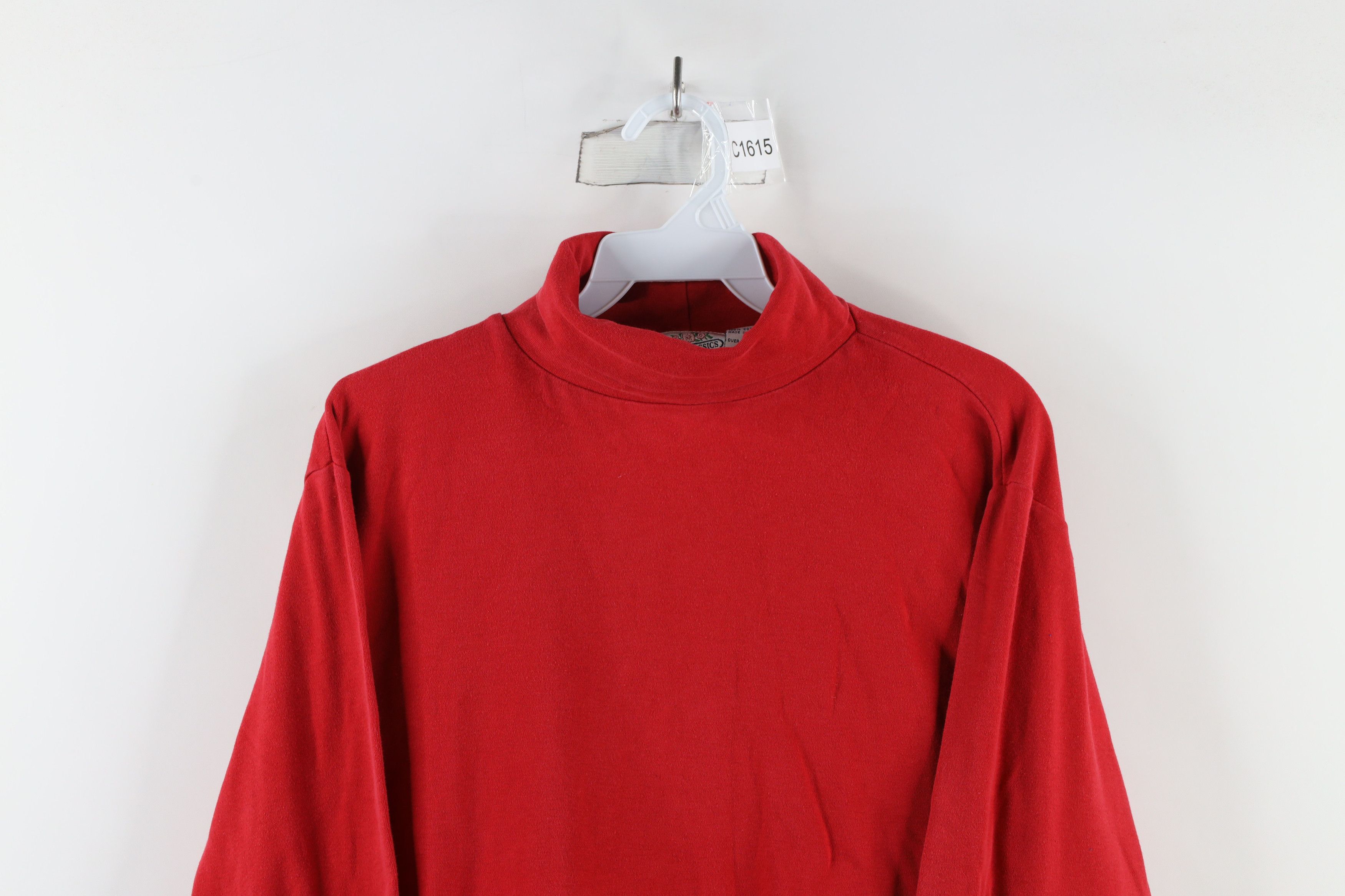 Vintage Vintage 90s Streetwear Long Sleeve Turtleneck T-Shirt Red Size L / US 10 / IT 46 - 2 Thumbnail