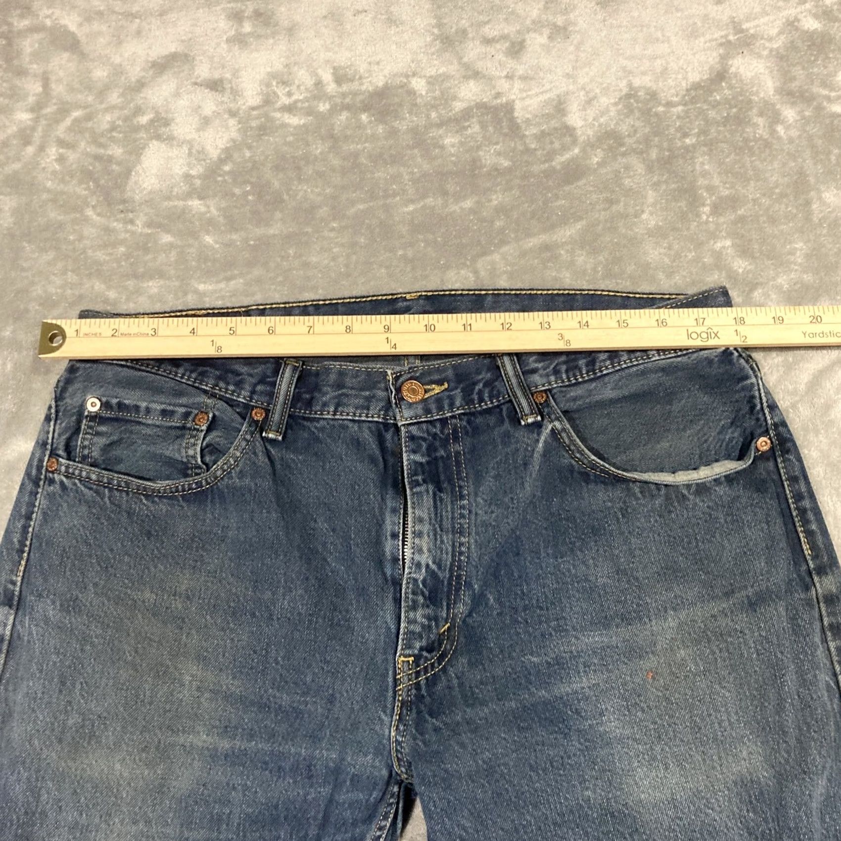 Levi's Levi's 559 Jeans Mens 36x33 Relaxed Fit Straight Leg Medium Wash Blue Denim Jeans Size US 36 / EU 52 - 3 Thumbnail