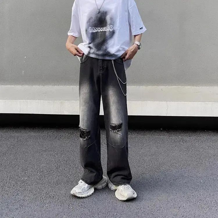 Japanese Brand Retro washed distressed jeans Size US 32 / EU 48 - 5 Thumbnail