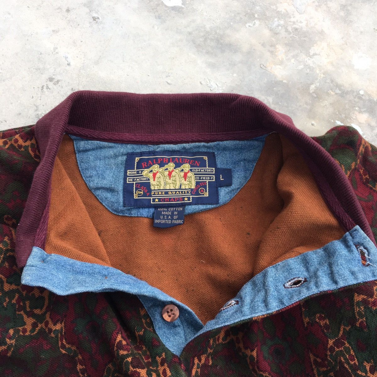 Chaps Ralph Lauren Vintage RALPH LAUREN Long Sleeve Polo Tee Made in USA Size US L / EU 52-54 / 3 - 7 Thumbnail