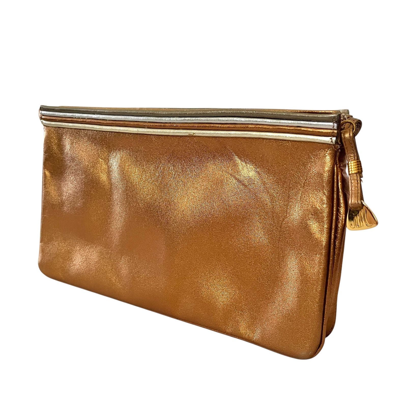 Bergdorf Goodman Morris Moskowitz Bergdorf Goodman Metallic Leather Clutch Size ONE SIZE - 7 Thumbnail