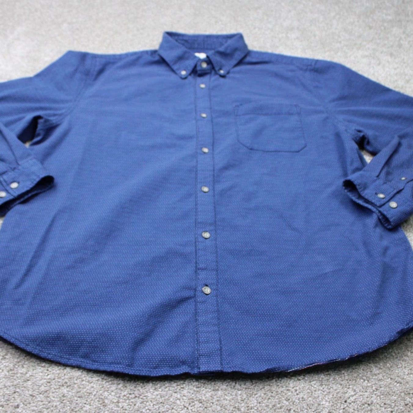 Carbon2Cobalt Carbon 2 Cobalt Shirt Mens Large Blue Geometric Pointillism Cotton Long Sleeve Size US L / EU 52-54 / 3 - 3 Thumbnail