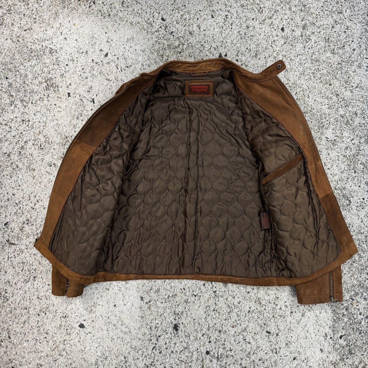 Levi's Vintage Levi's Cognac Brown Suede Cafe Racer Jacket Size US M / EU 48-50 / 2 - 5 Thumbnail