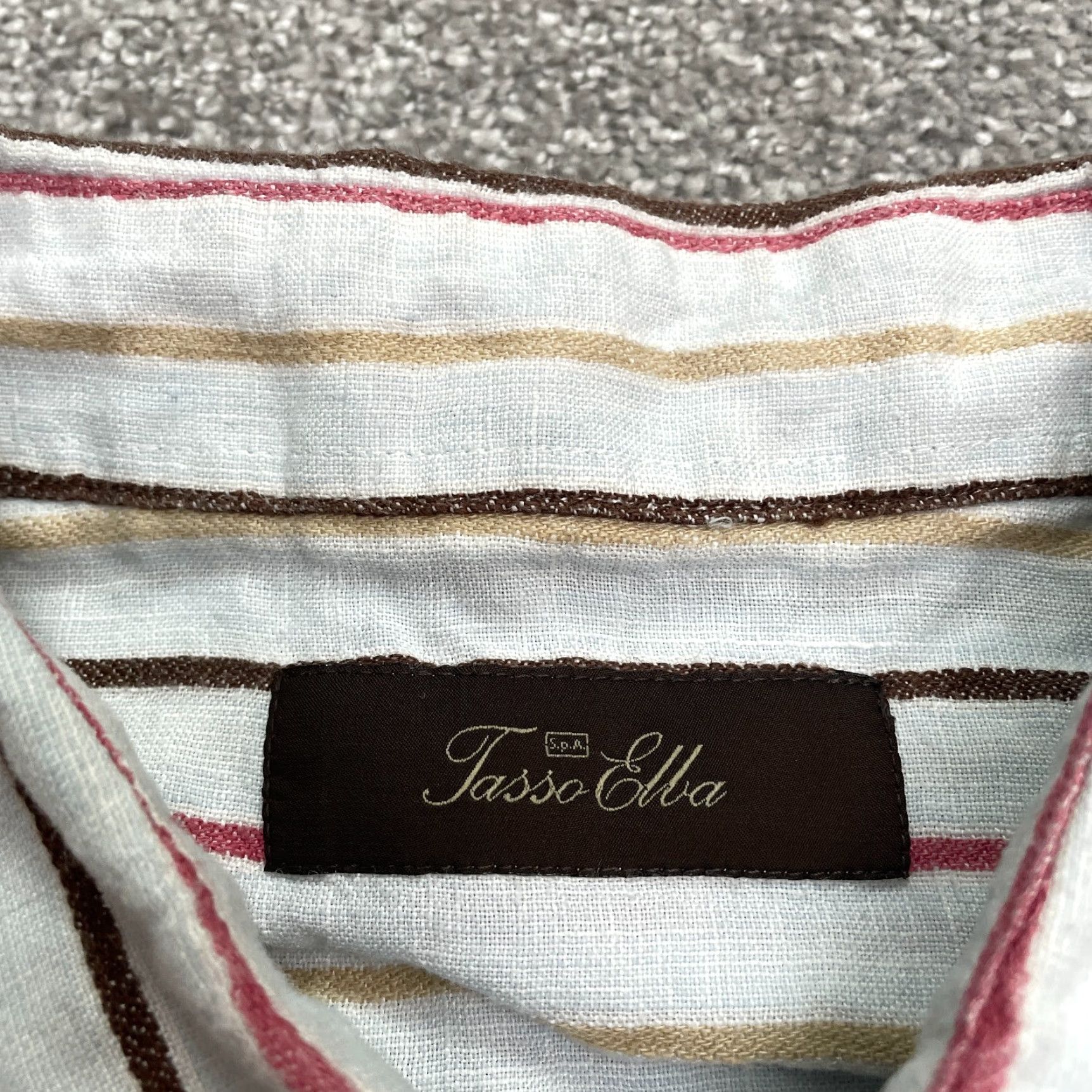 Tasso Elba Tasso Elba Button-Down Shirt Mens L Multicolor Linen Striped Long Sleeve Casual Size US L / EU 52-54 / 3 - 7 Thumbnail