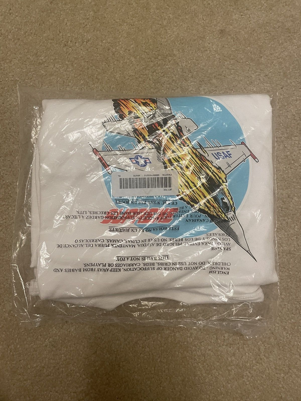 Supreme Supreme Jet Tee White, size XL, NEW Size US XL / EU 56 / 4 - 3 Thumbnail