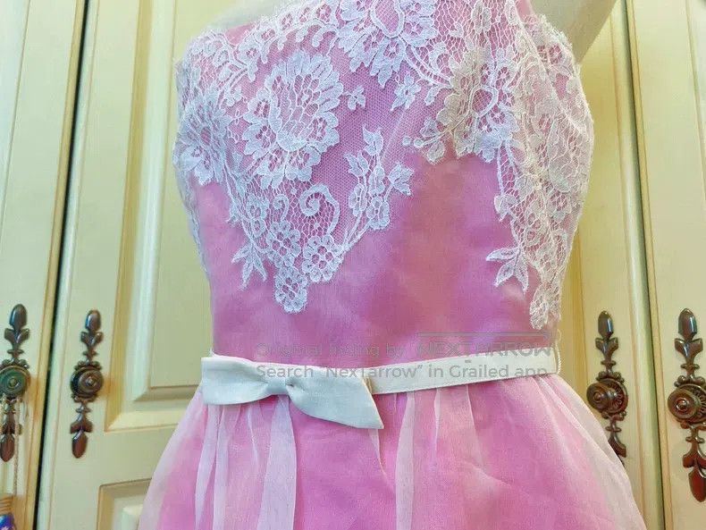 Valentino Valentino A soft pink lace skirt with a bow belt Size M / US 6-8 / IT 42-44 - 6 Thumbnail