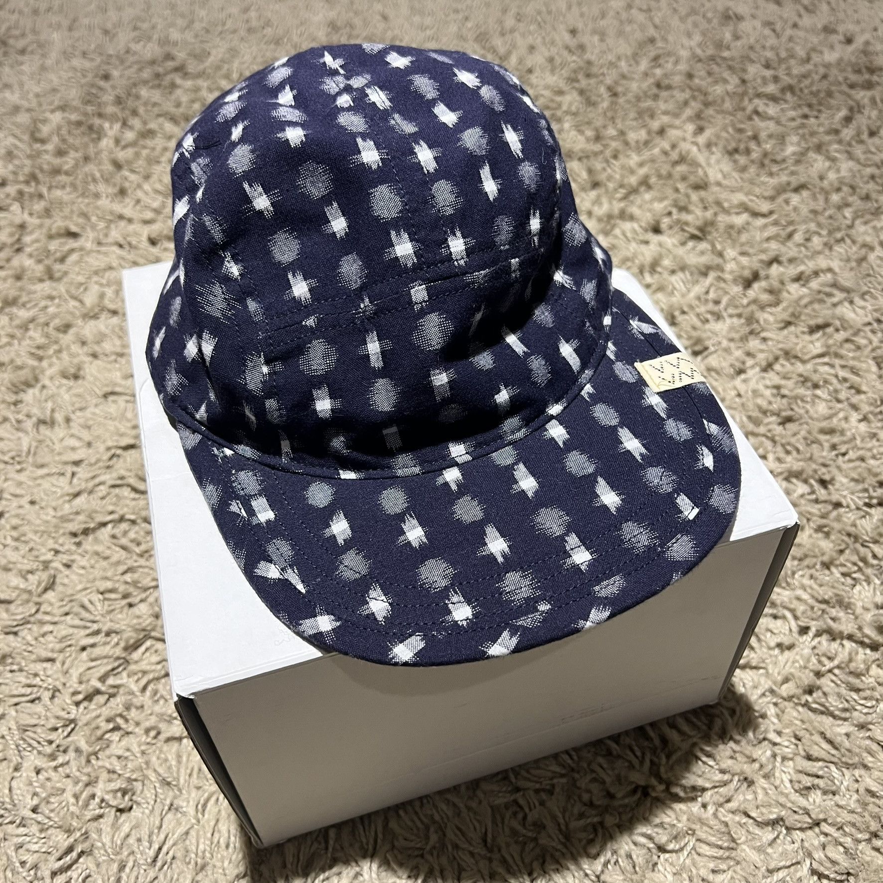 image of Visvim Camp Cap Kasuri in Indigo, Men's