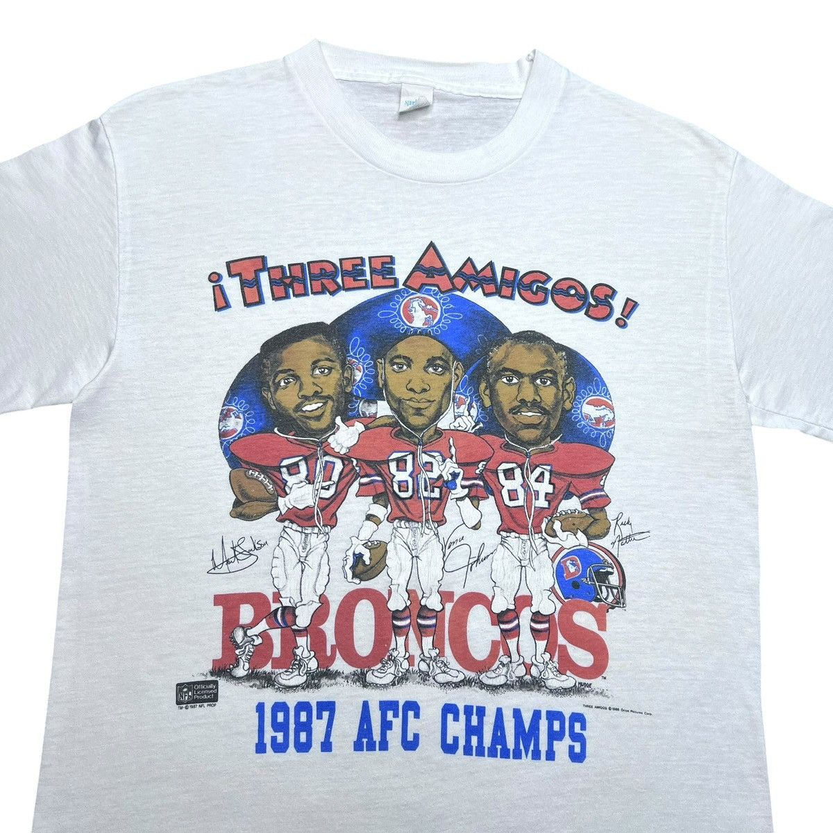 NFL 1987 NFL Denver Broncos Three Amigos AFC Champions T-Shirt Size US M / EU 48-50 / 2 - 4 Thumbnail