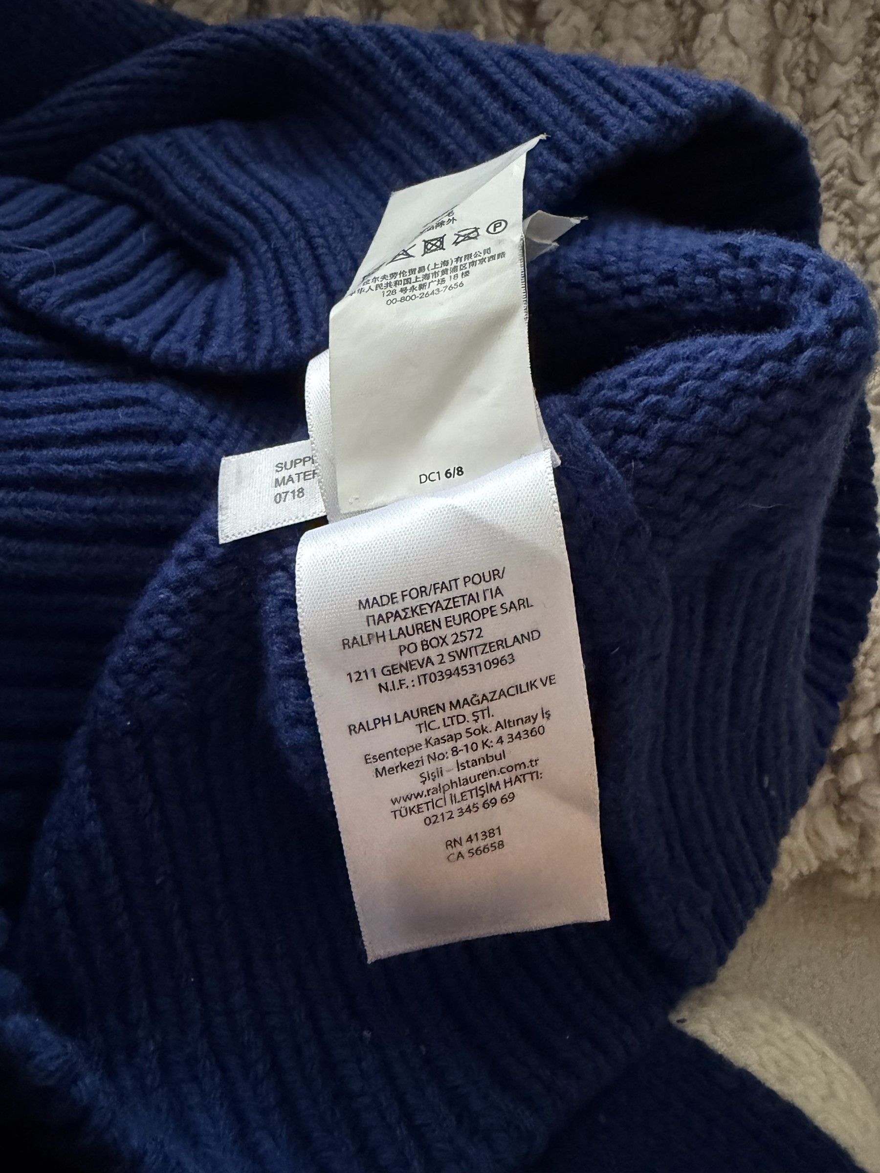 Polo Ralph Lauren Polo Ralph Lauren Crest Wool Turtleneck Cobalt S Size US S / EU 44-46 / 1 - 4 Thumbnail