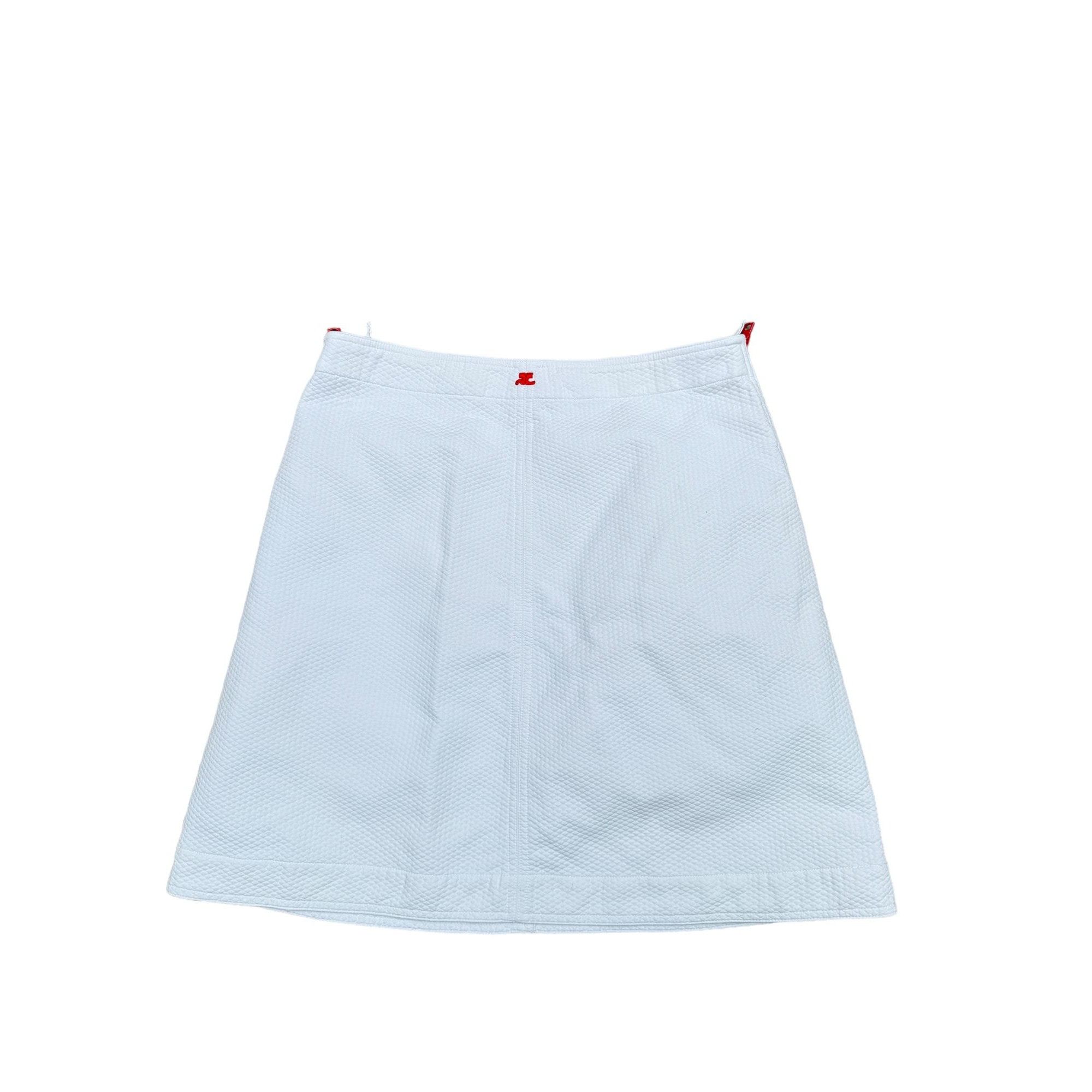 Courreges Vintage White Cotton Skirt Size 28" / US 6 / IT 42 - 1 Thumbnail