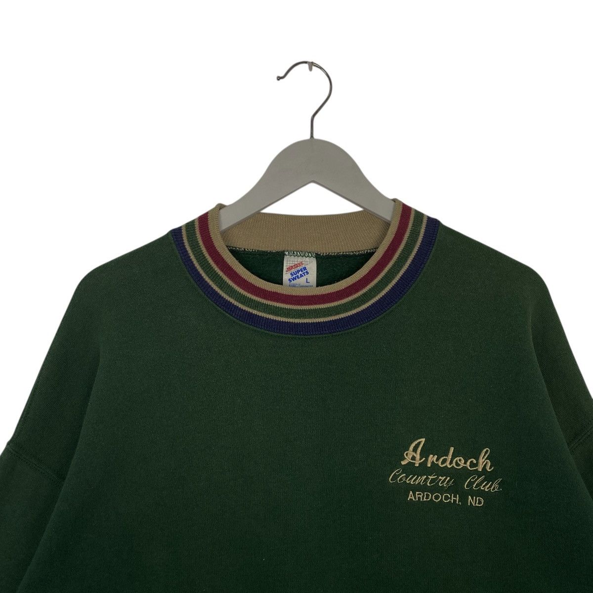 Vintage Vintage Jerzees Small Logo Embroidered Green Pullover Size L Size US L / EU 52-54 / 3 - 4 Thumbnail