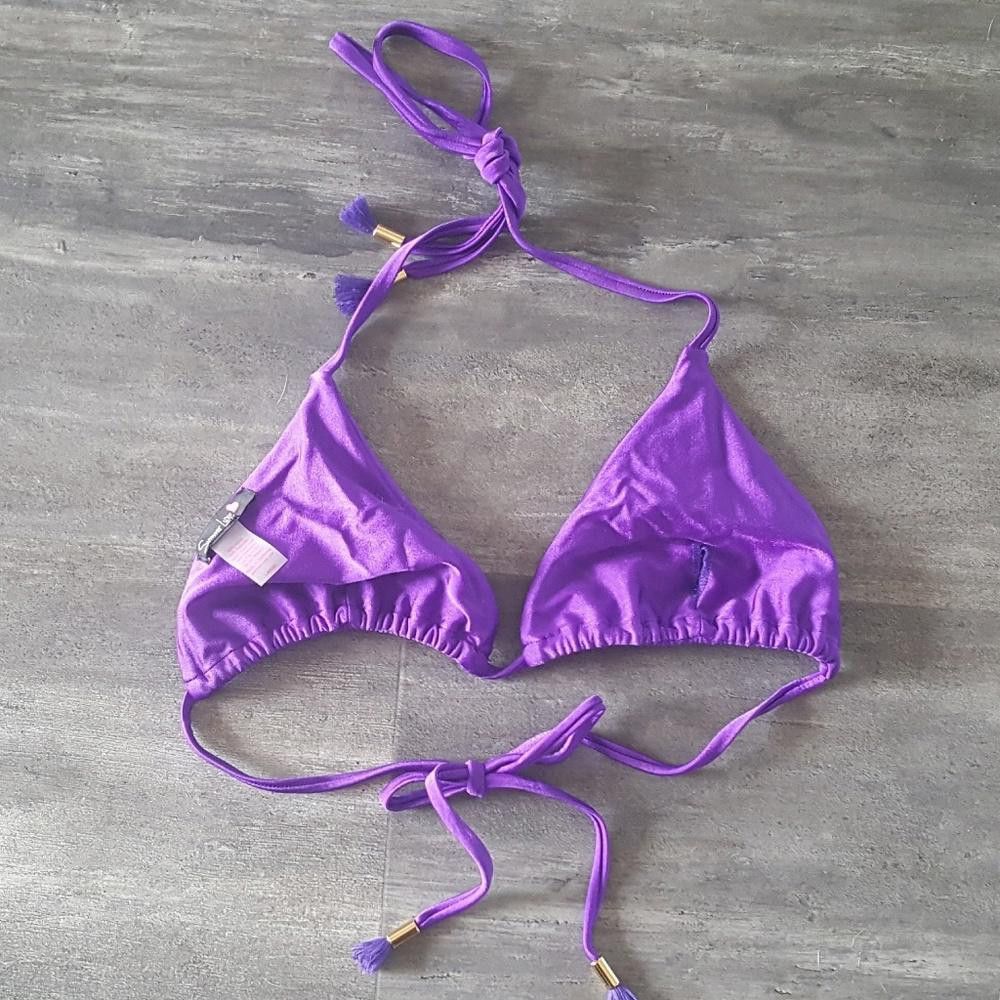 Designer Purple Summer Luxe Bikini Top Size ONE SIZE - 2 Thumbnail