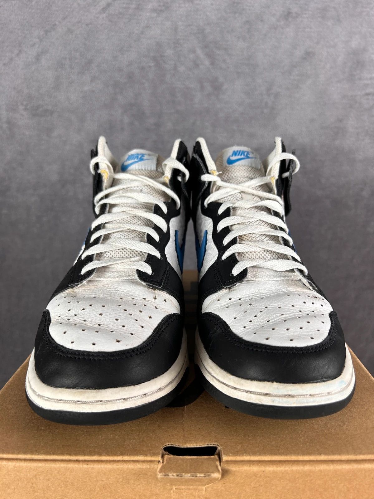 Nike Nike Dunk High Retro FLC Black University Blue White \ Size US 9 / EU 42 - 6 Thumbnail