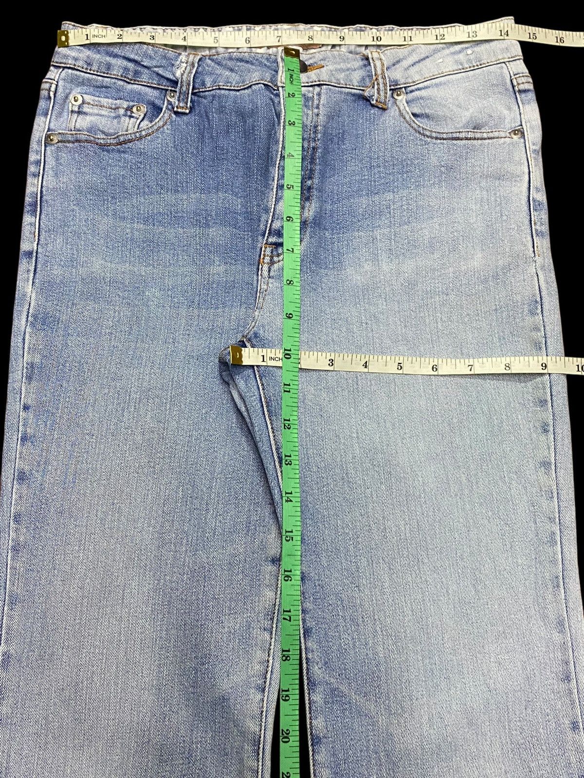 Japanese Brand Vintage Japanese Brand Blue Wash Bootcut Jeans Size 29" - 9 Thumbnail