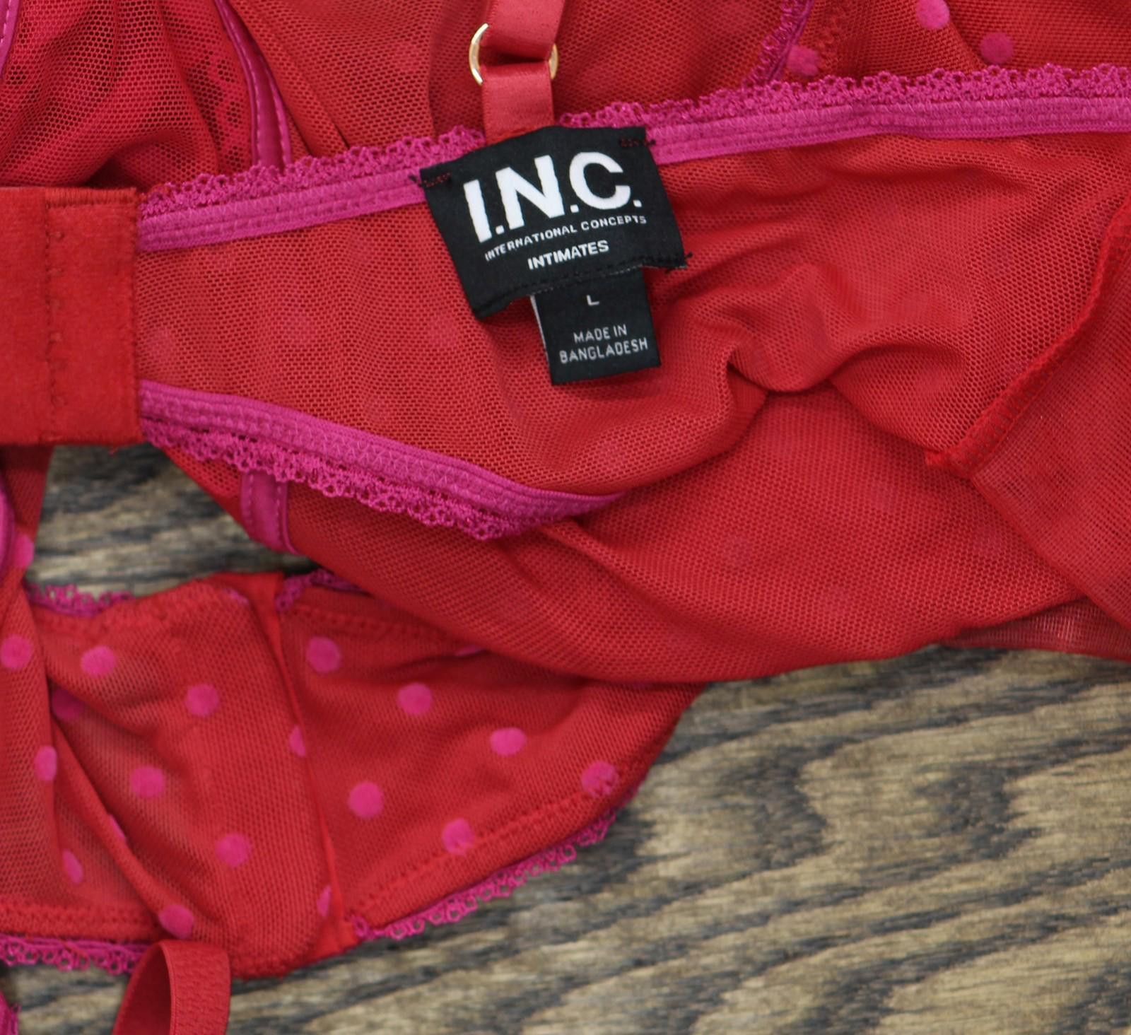 Other Nwt Inc International Concepts Bodysuit Crimson Leaf Red L Size 36" / US 14 / IT 50 - 5 Thumbnail