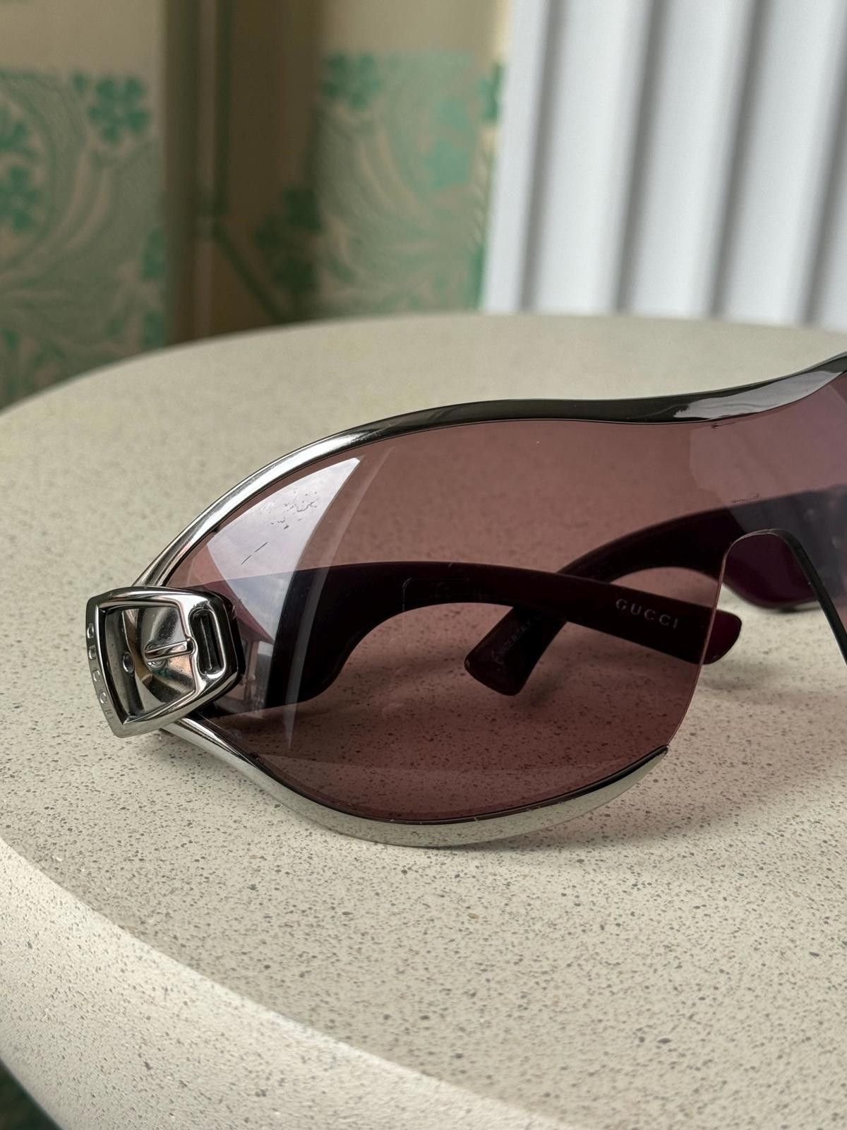 Gucci Gucci Sunglasses Buckle Shield Mask Oversized GG 2738/S Size ONE SIZE - 9 Thumbnail