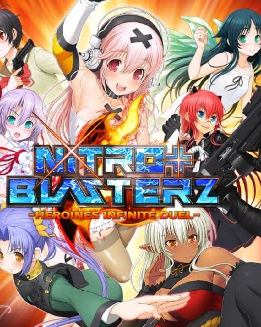Anime × Japanese Brand Nitroplus Blasterz Heroines Infinite Duel Game Tees Size US L / EU 52-54 / 3 - 6 Thumbnail