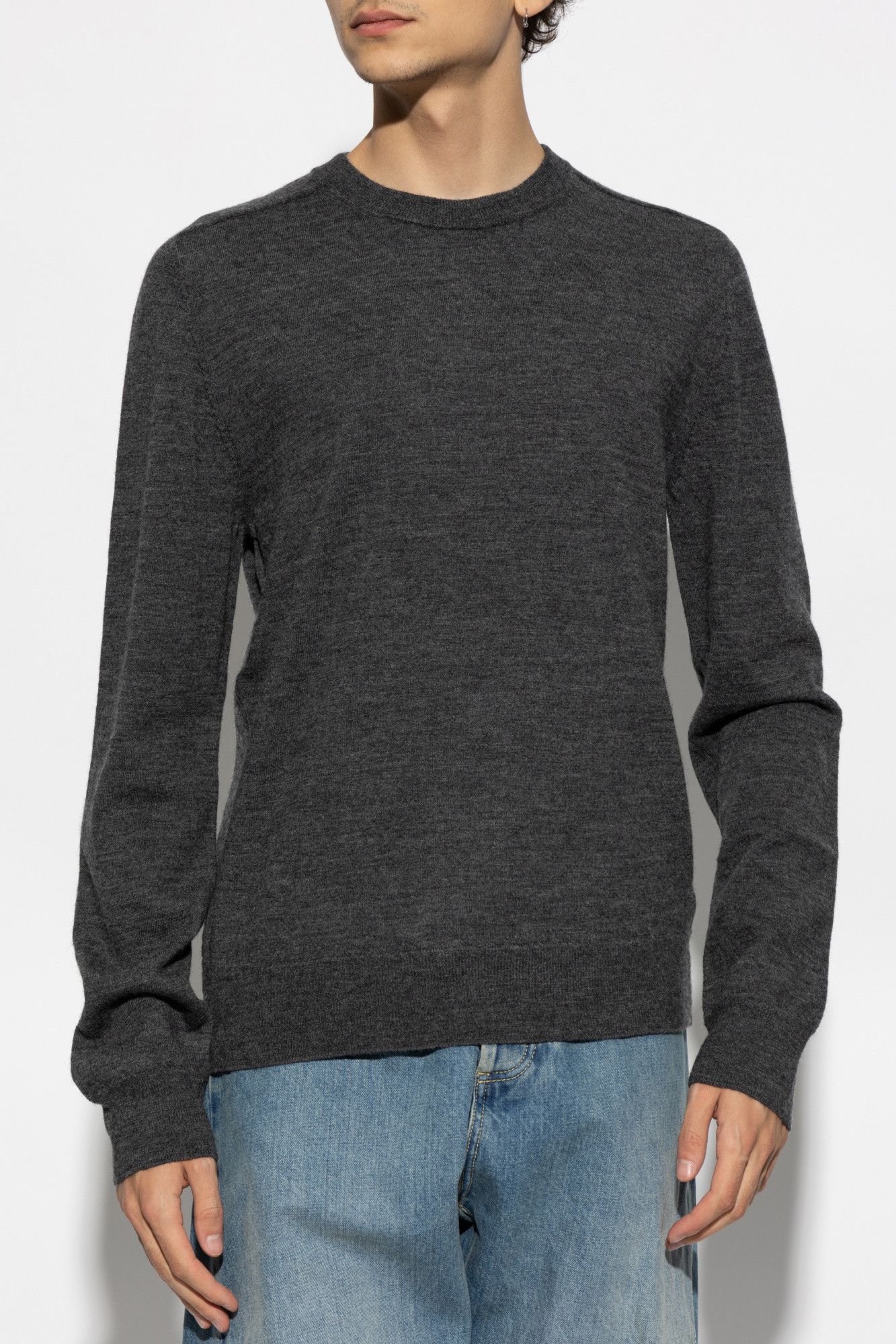 Maison Margiela o1s22i1n1024 Contrast Patch Pullover Sweater in Grey Size US M / EU 48-50 / 2 - 3 Thumbnail
