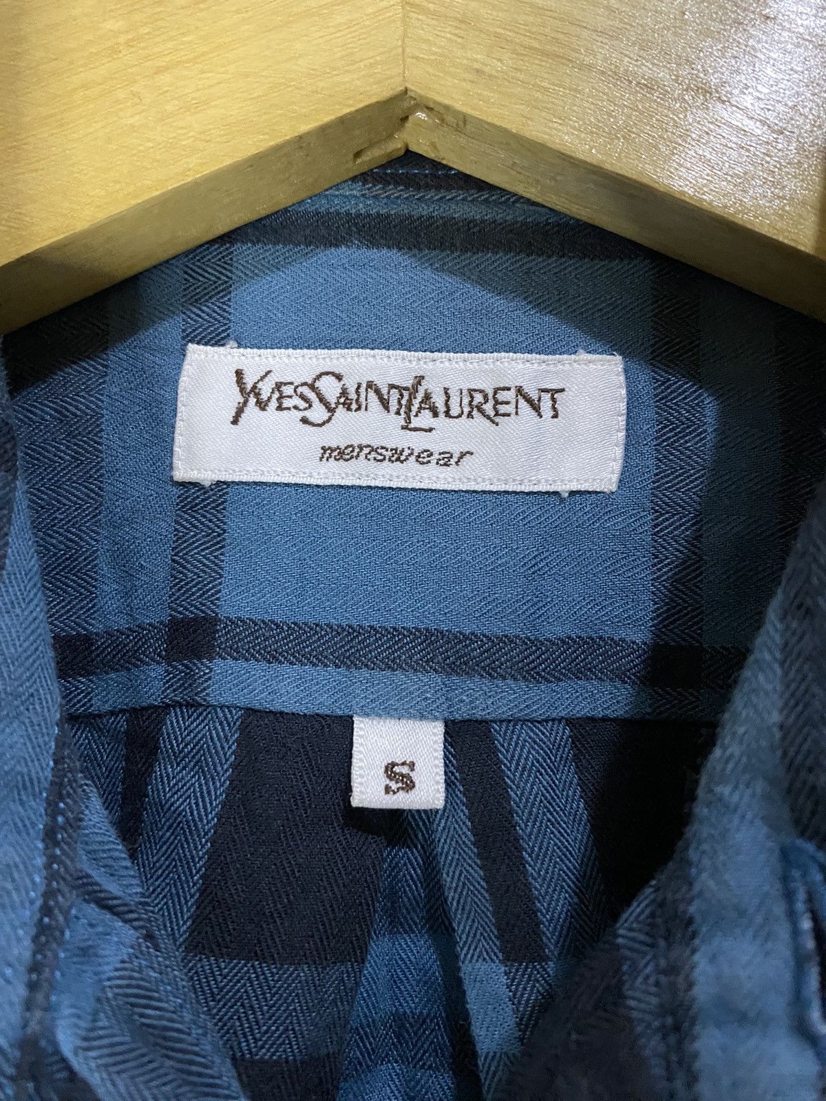 Saint Laurent Paris Vintage Yves Saint Laurent Checkered Plaid Button Shirt Size US S / EU 44-46 / 1 - 5 Thumbnail