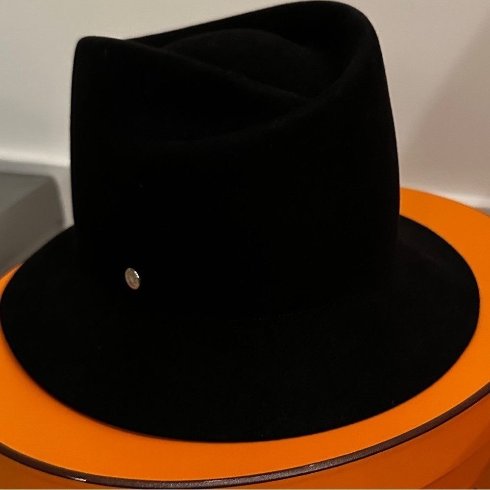 Hermes Hermès fedora hat with Box in Black size 57 Size ONE SIZE - 5 Thumbnail