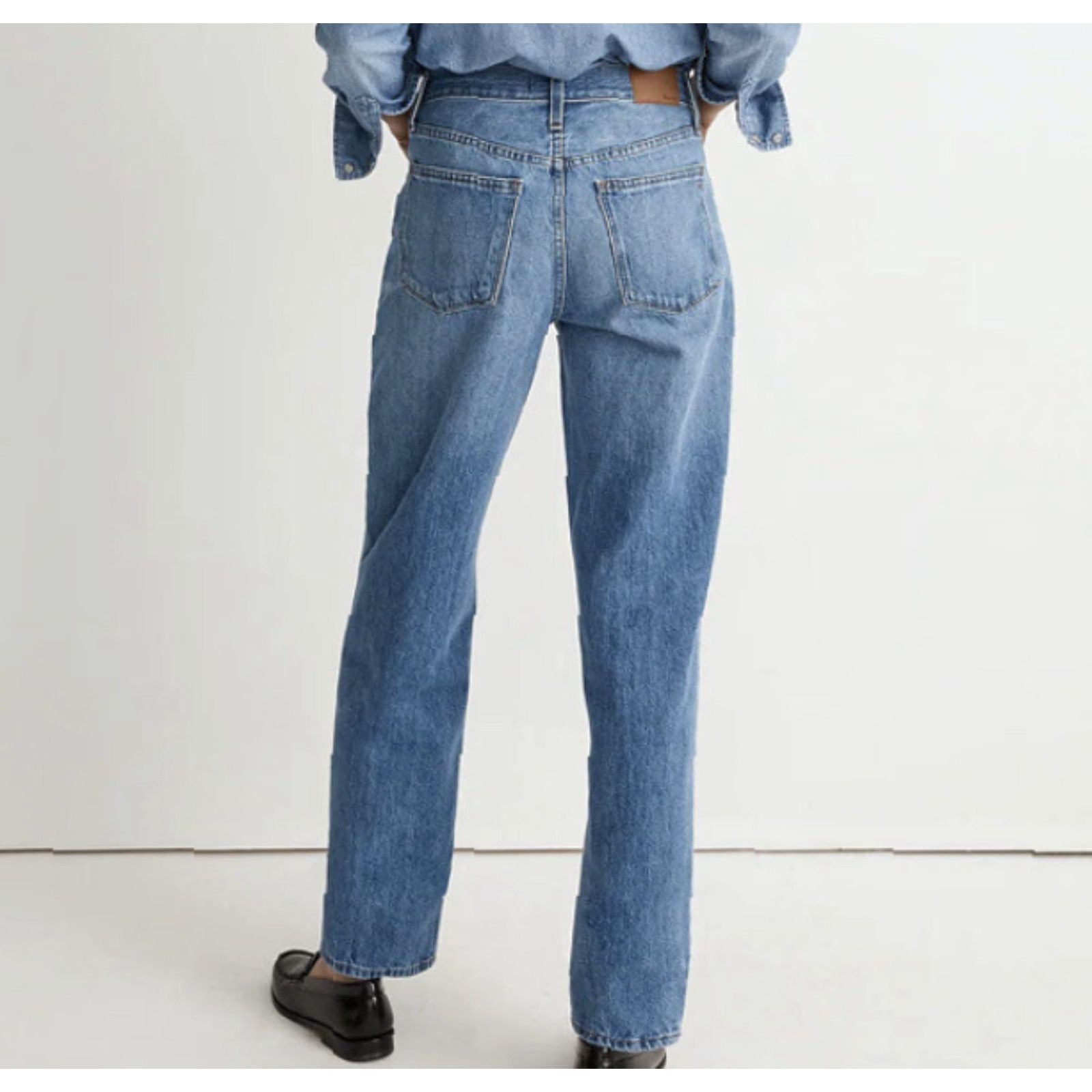 Madewell MADewell The Petite Slouchy Boyjean in Rosewell Wash Jeans 30 Adult Blue 100% Cotton Zipper Button 29.5in 29.5in Womens Size 30" / US 8 / IT 44 - 3 Thumbnail