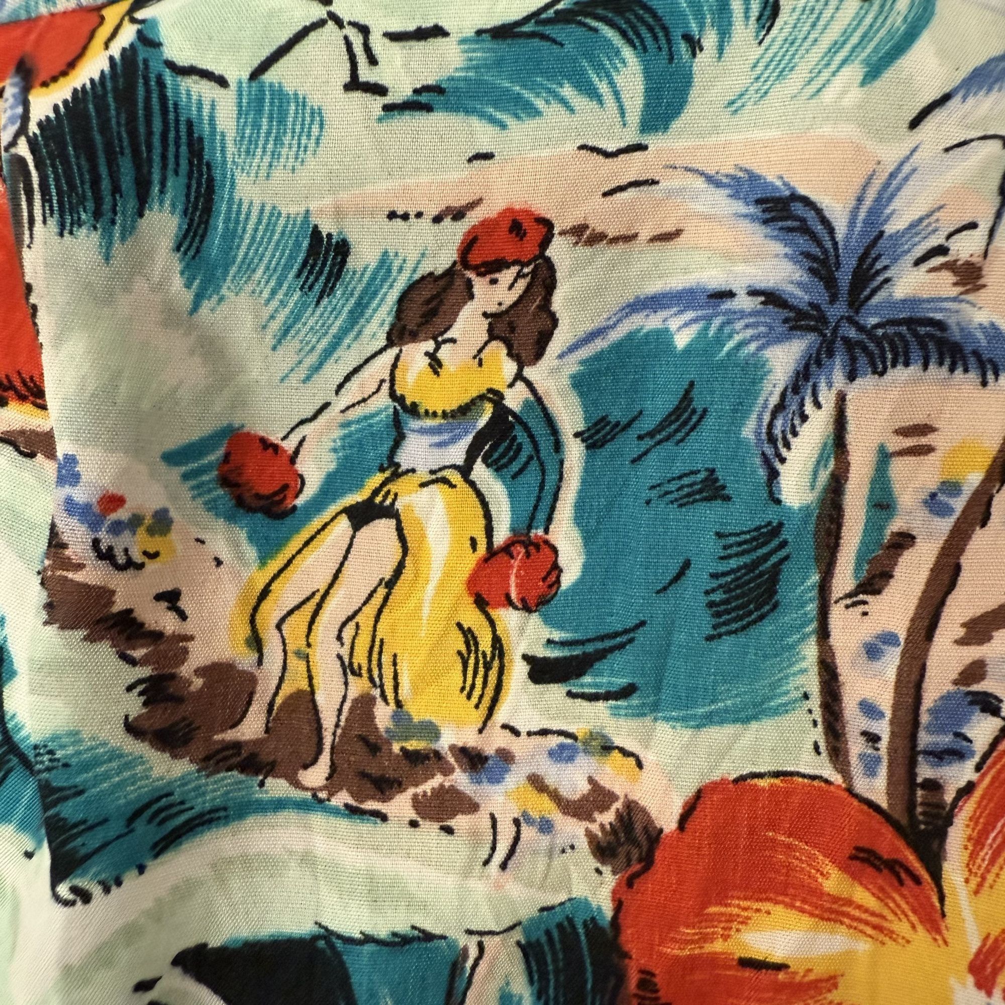 Other 2 pc LOT Vtg Wedding FIGHTING SAVAGES Floral Hawaiian Shirts Size US S / EU 44-46 / 1 - 22 Thumbnail