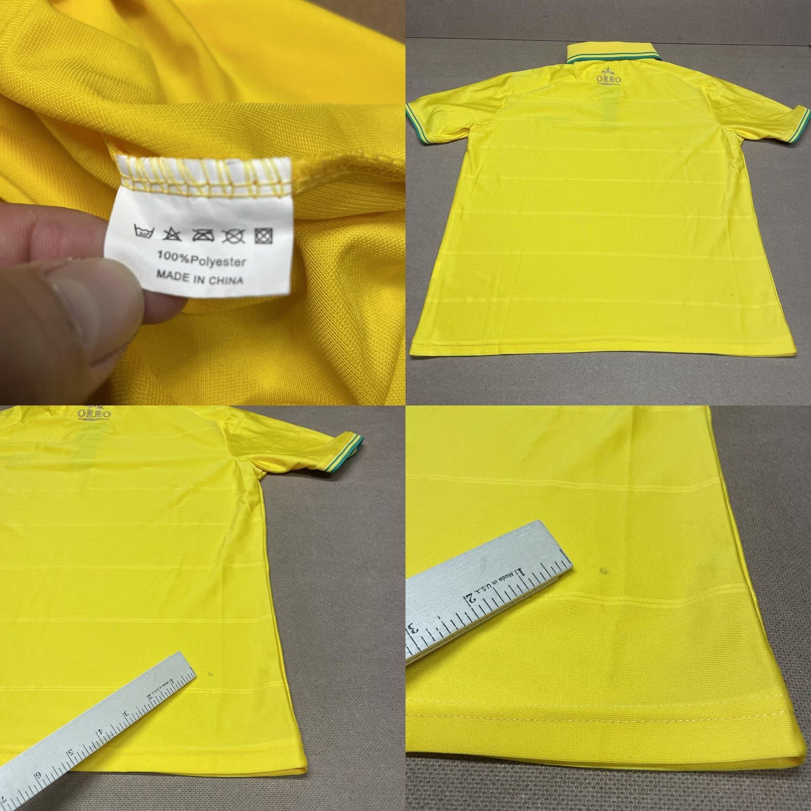 Vintage ORRO Polo Shirt Mens XL Yellow Dri-Fit Jamaica Embroidered Performance Golf Shirt Size US XL / EU 56 / 4 - 8 Thumbnail
