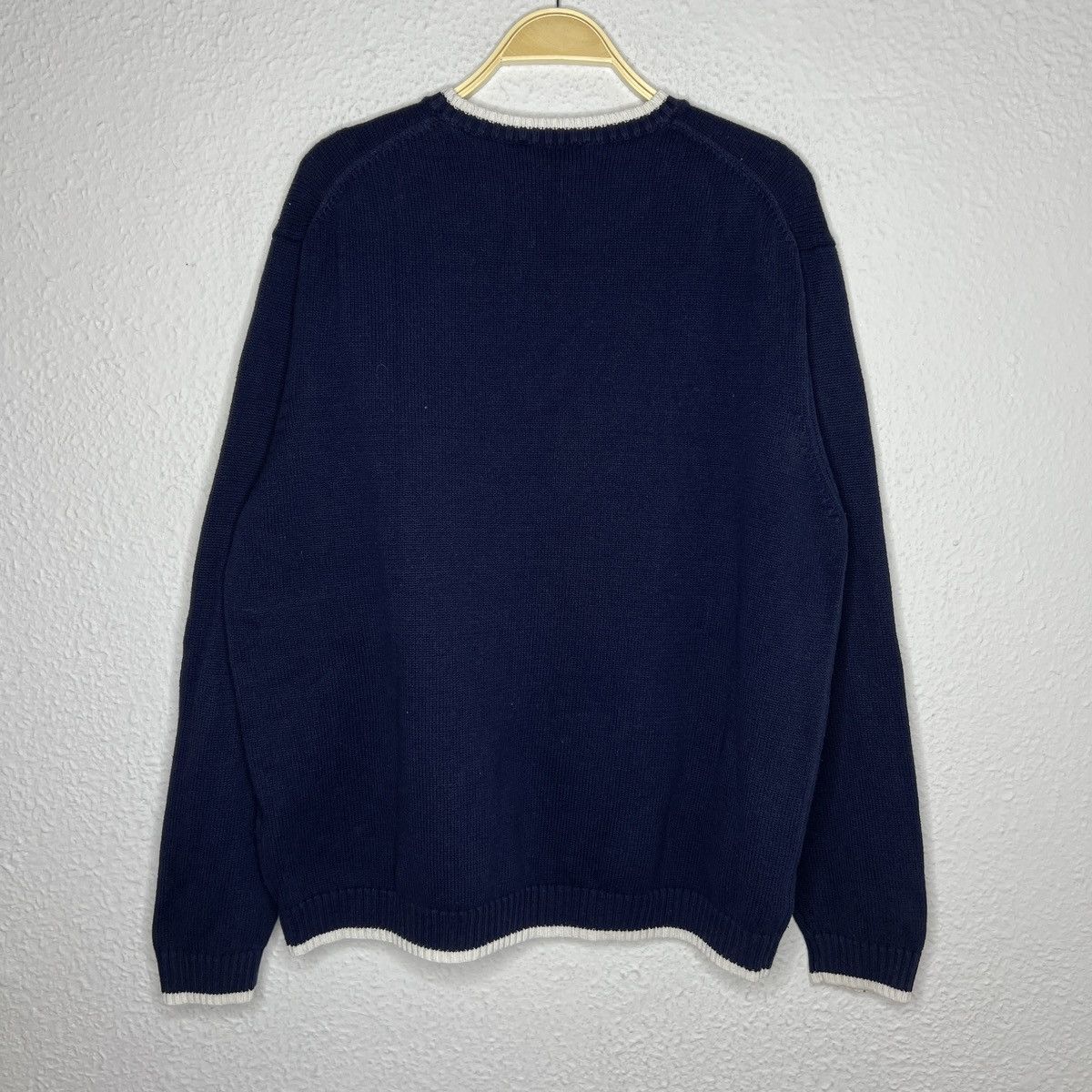 Yves Saint Laurent Yves Saint Laurent YSL Jumper Sweater Knitwear Navy Beige Size US XL / EU 56 / 4 - 6 Thumbnail