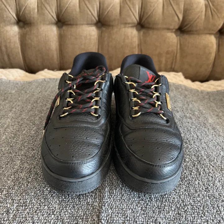 Louis Vuitton Louis Vuitton Trainer Fashion Sneakers Black and Gold -2508 Size US 6.5 / EU 39-40 - 1 Thumbnail