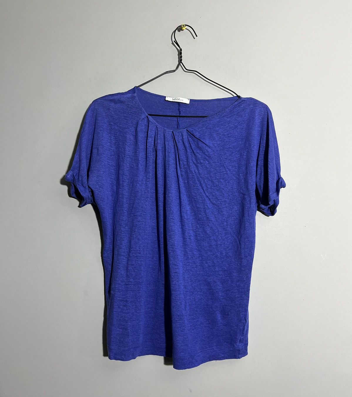 Max Mara × Vintage Vintage Max Mara Blue T-Shirt Size S / US 4 / IT 40 - 1 Thumbnail