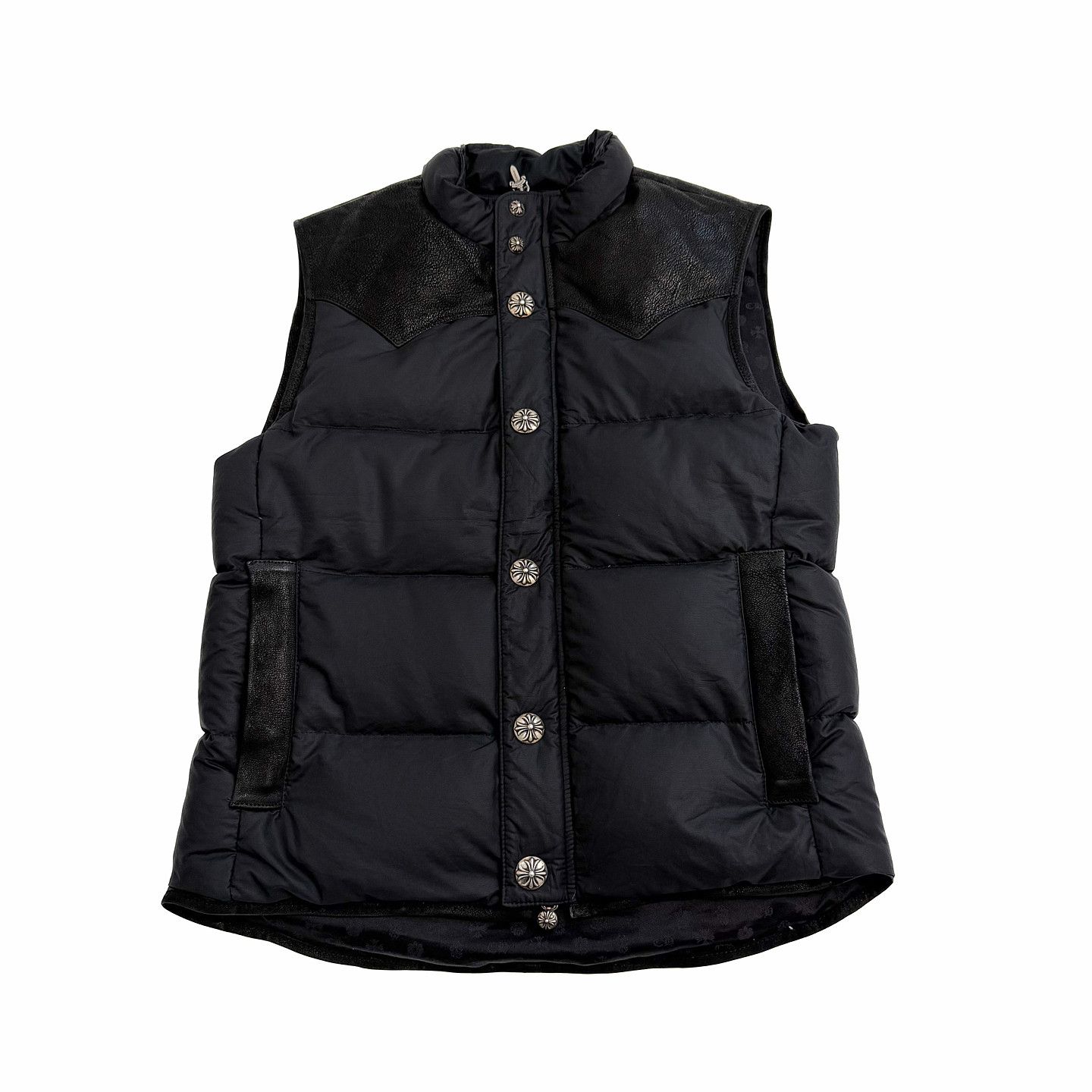 Chrome Hearts Chrome hearts leather cross patch vest | Grailed