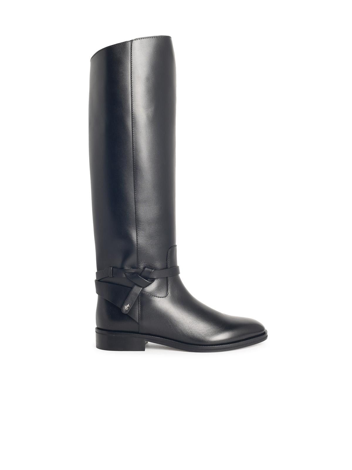 Jimmy Choo JIMMY CHOO 'Lawton Kb' Black Leather Boots Size US 6 / IT 36 - 1 Thumbnail