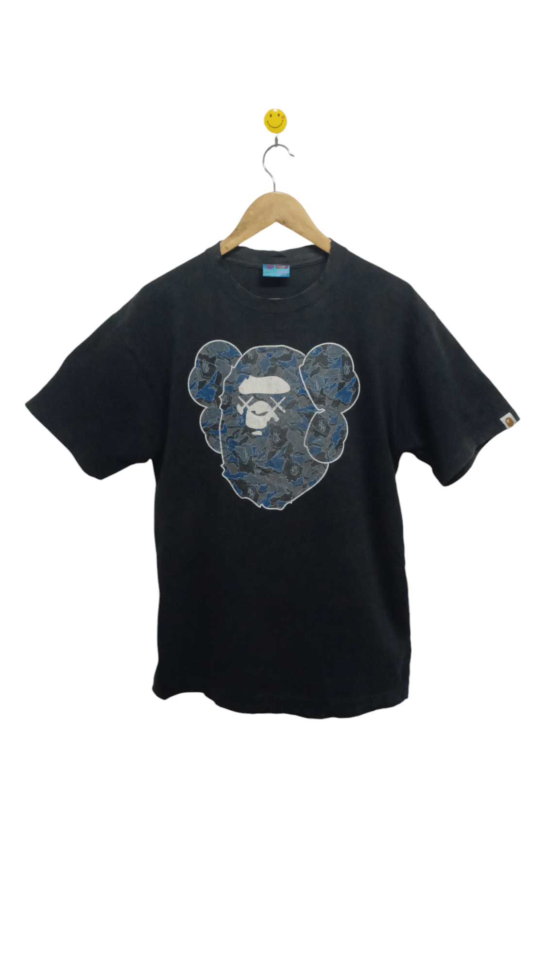Vintage Distressed Bape x Kaws Camo Big Ape T-Shirt