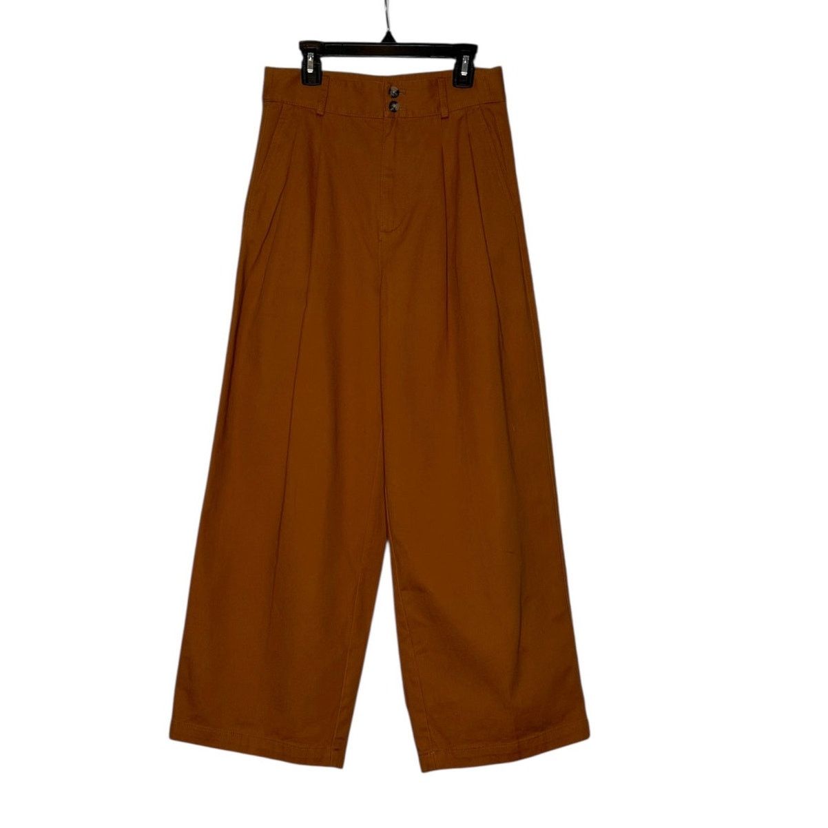 Madewell brown high waisted pleated wideleg pants size 0