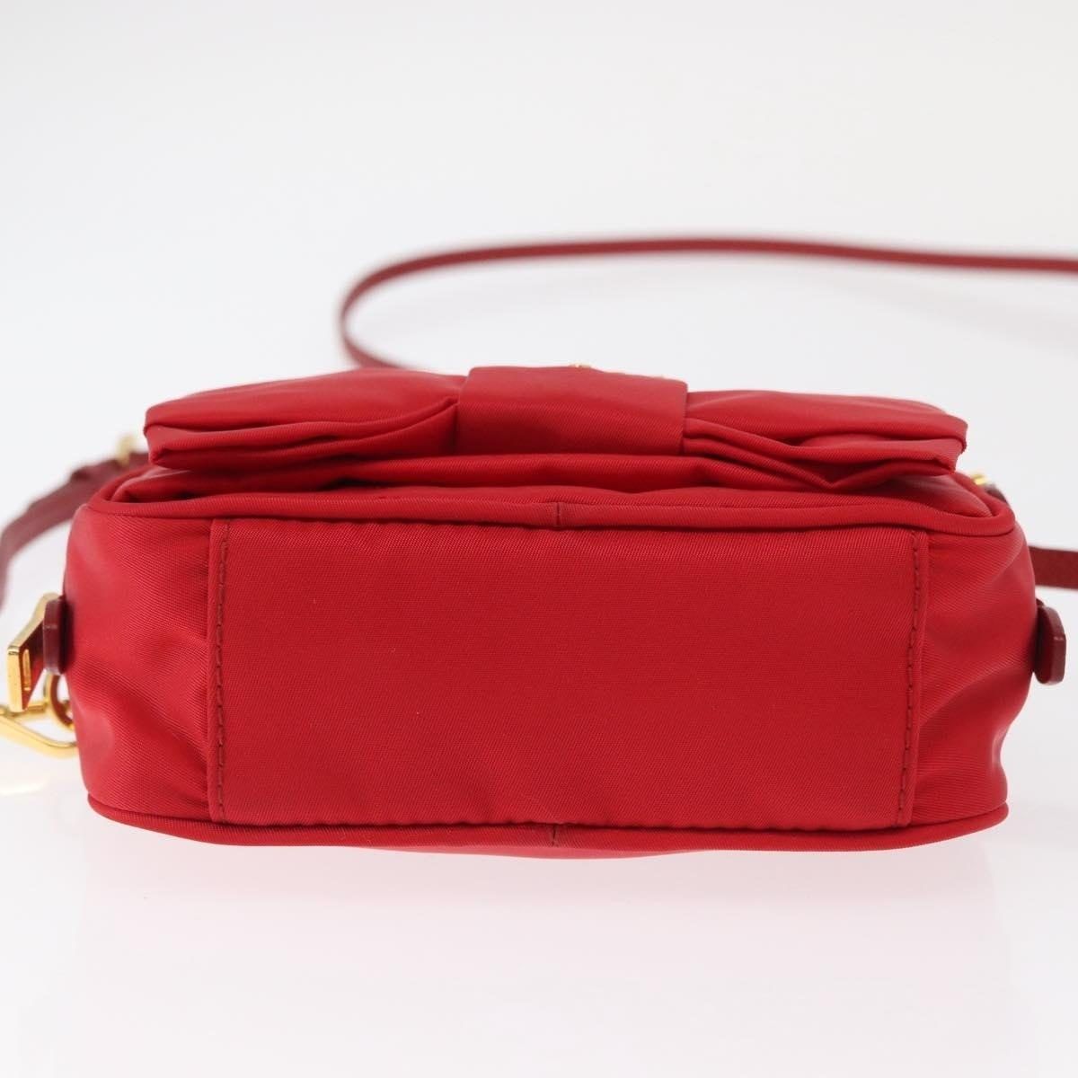 Prada Prada Nylon Shoulder Bag Red Size ONE SIZE - 6 Thumbnail
