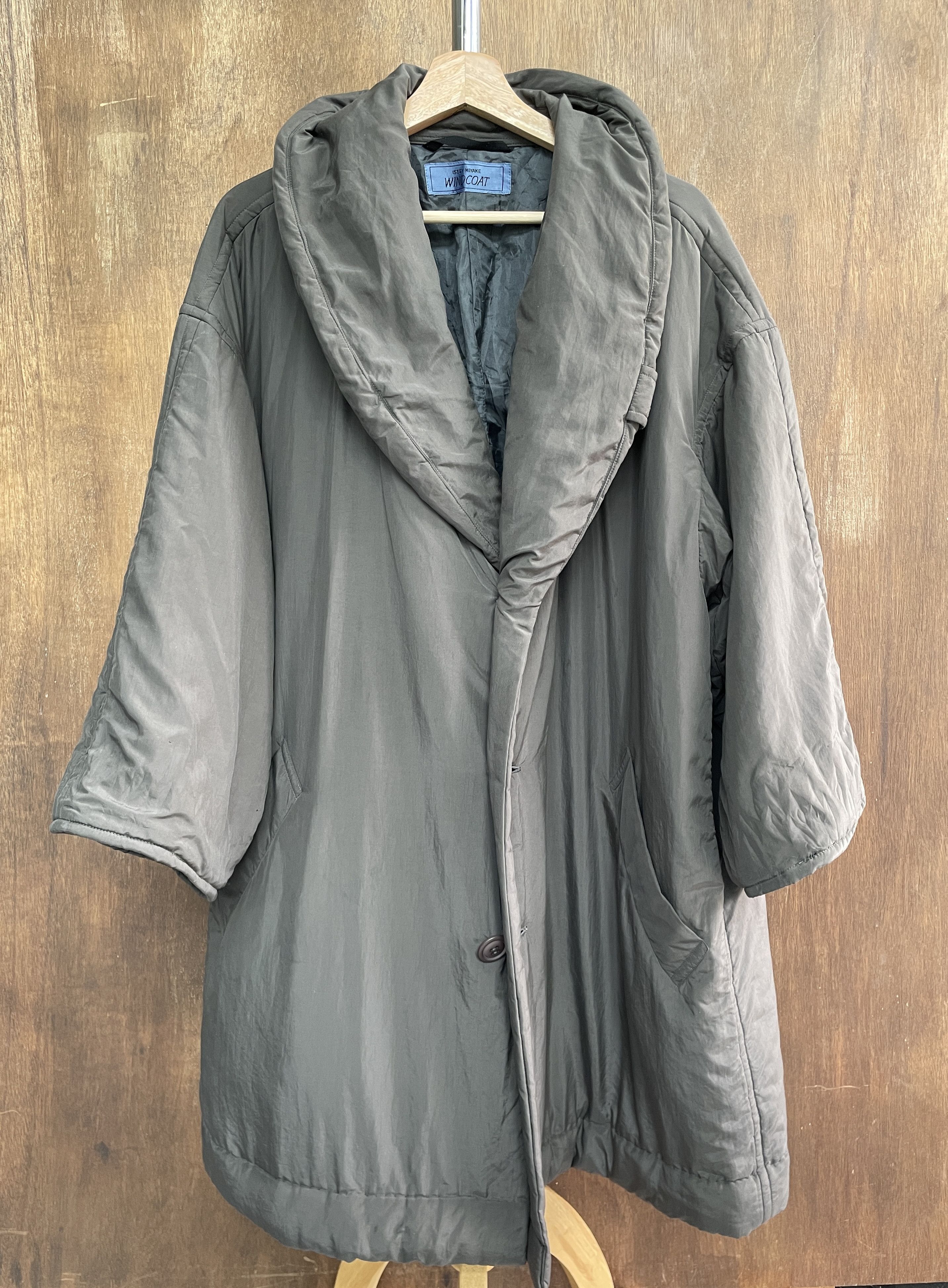 image of Homme Plisse Issey Miyake x Issey Miyake 80's Issey Windcoat in Grey, Men's (Size Large)