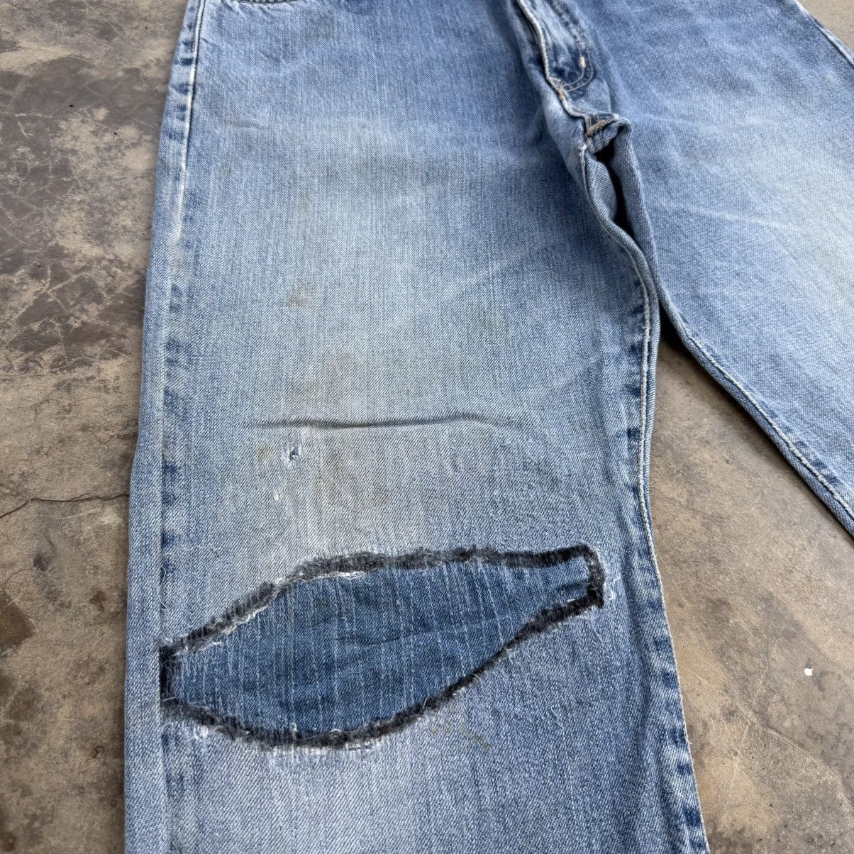 Edwin × Jean × Vintage VINTAGE EDWIN FADED PATCH JEANS DENIM PANTS Size US 32 / EU 48 - 4 Thumbnail