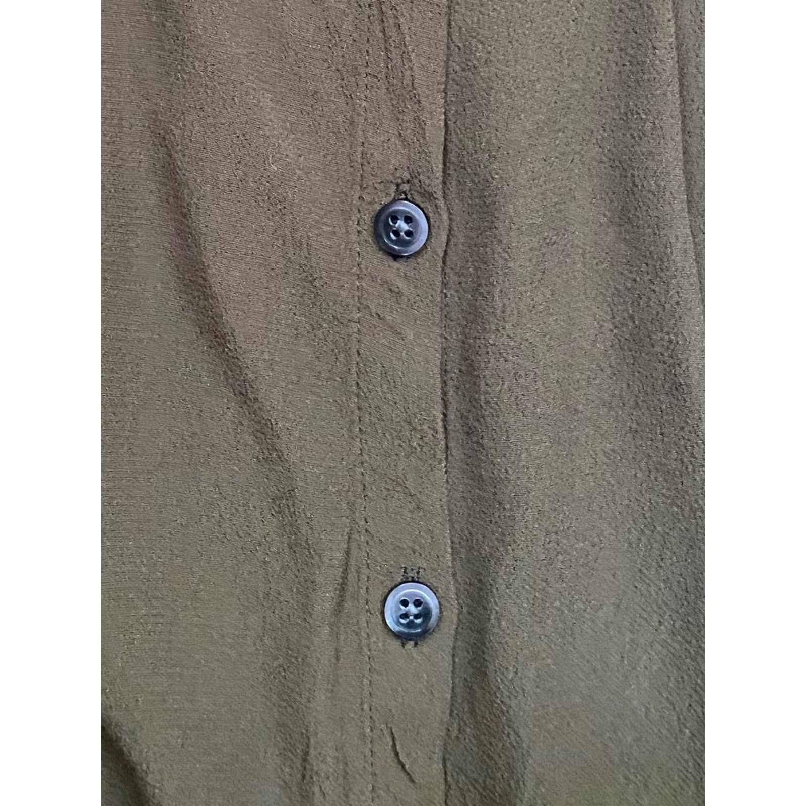 Madewell Madewell Central Olive Green Short Sleeve Blouse M EUC Size M / US 6-8 / IT 42-44 - 8 Thumbnail