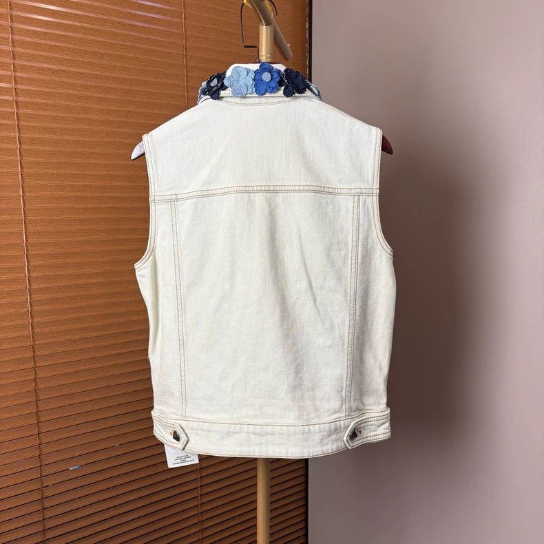 Fendi Fendi Floral Denim Vest Size 38 Size US M / EU 48-50 / 2 - 2 Thumbnail