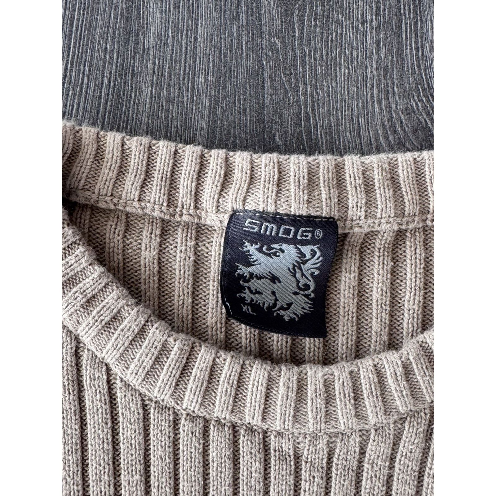 Japanese Brand Y2K Vintage Smog Cable Diesel/Dolce Gabbana Style Sweater Size US XL / EU 56 / 4 - 3 Thumbnail