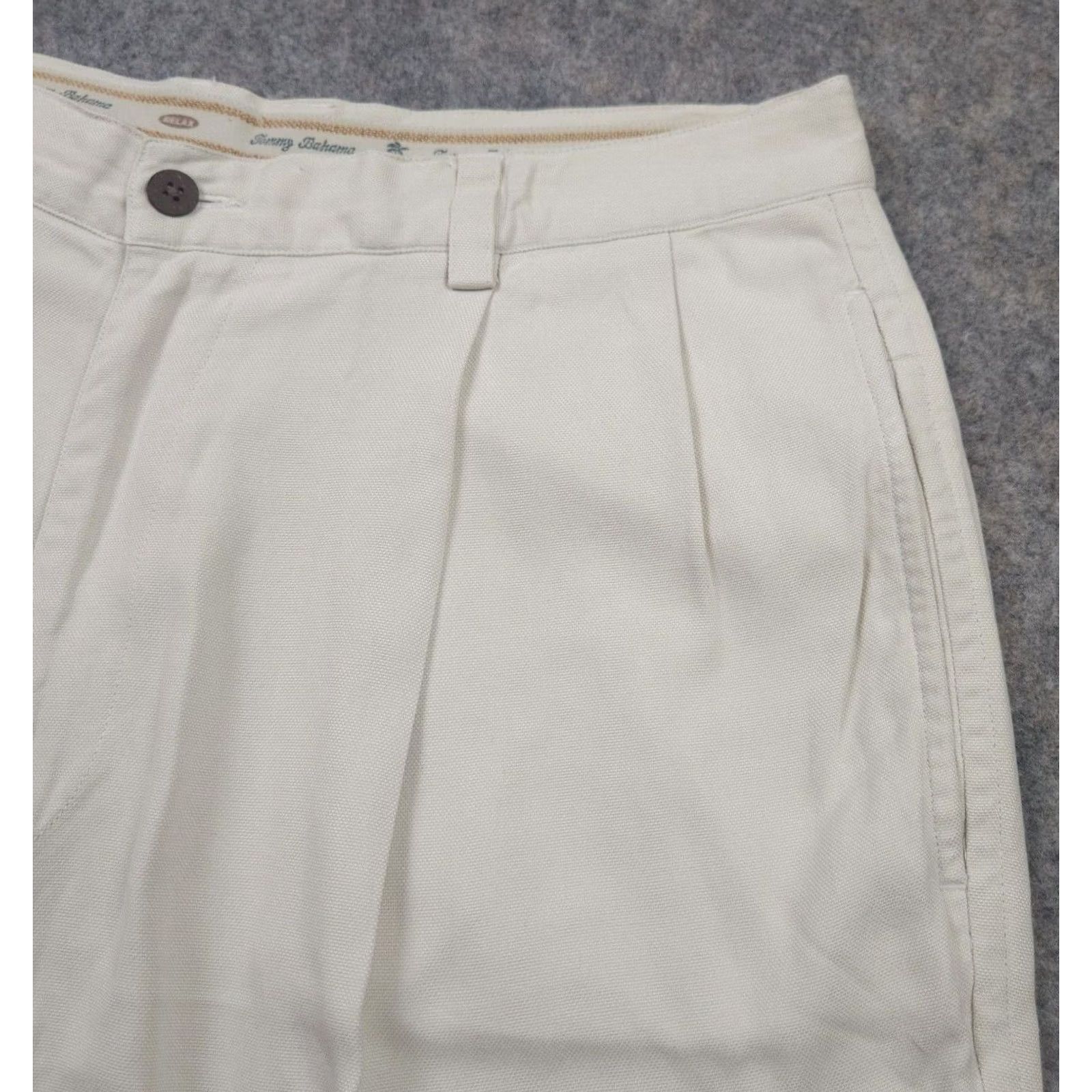 Tommy Bahama Tommy Bahama Shorts Bermuda Pleated 34 Silk Beige Beach Casual Mens Size US 34 / EU 50 - 4 Thumbnail