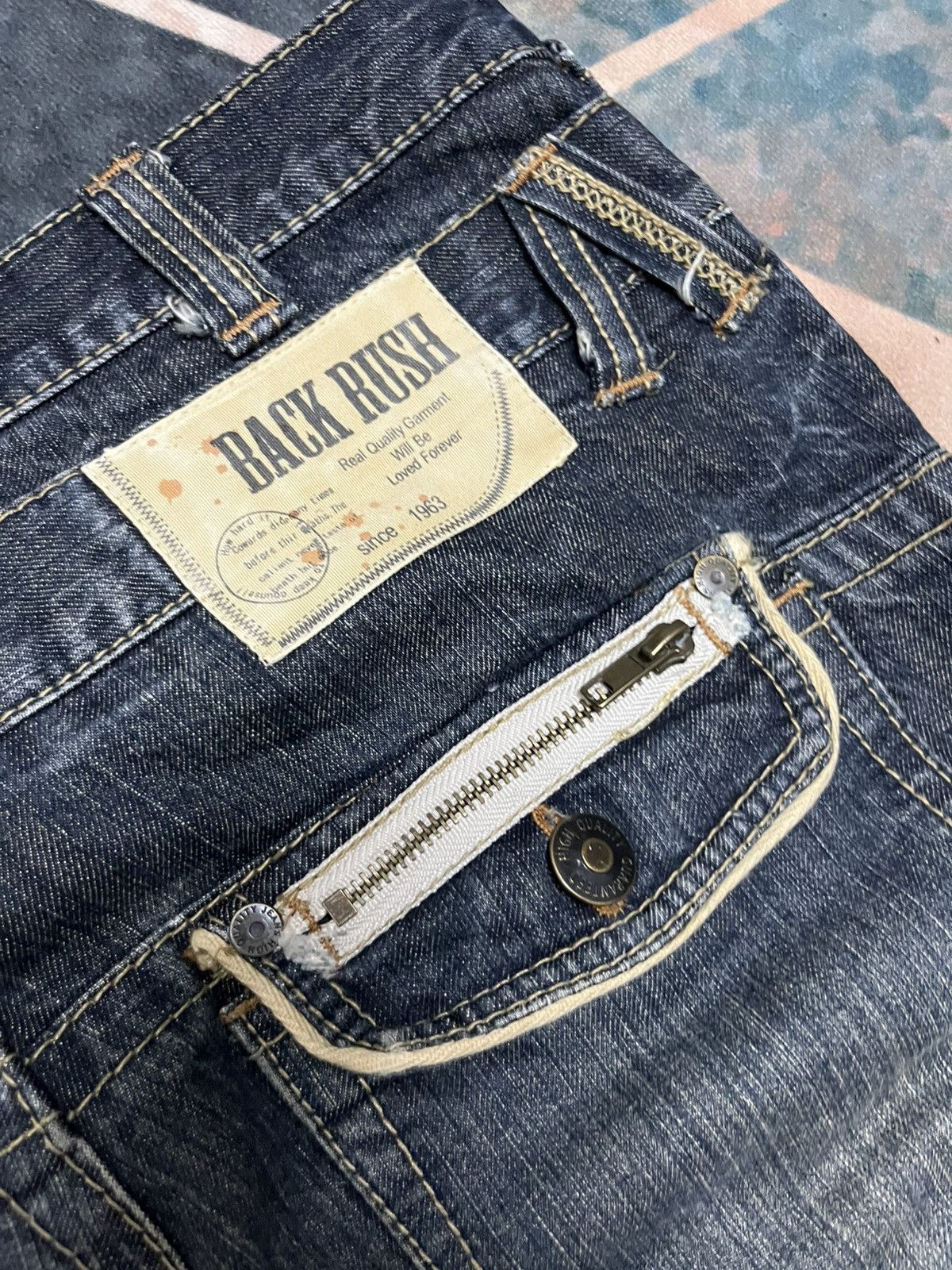 Tornado Mart 💥Japanese Brand BACK RUSH Mini Flare Jeans Size US 33 - 8 Thumbnail