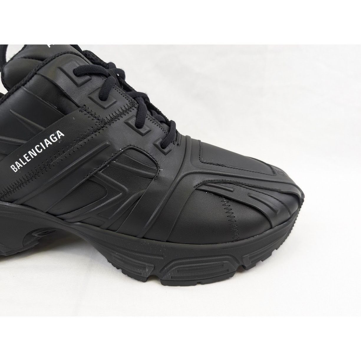 Balenciaga o1rshd1 Nappa Silk Phantom Sneakers in Black Size US 12 / EU 45 - 4 Thumbnail