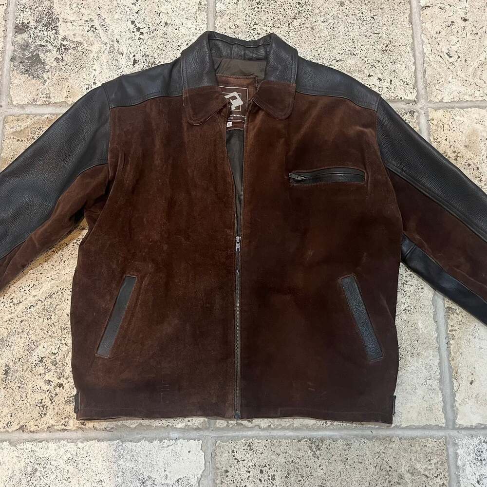 Paco Rabanne Vintage Paco Rabanne Brown Leather Jacket Size US XL / EU 56 / 4 - 1 Thumbnail