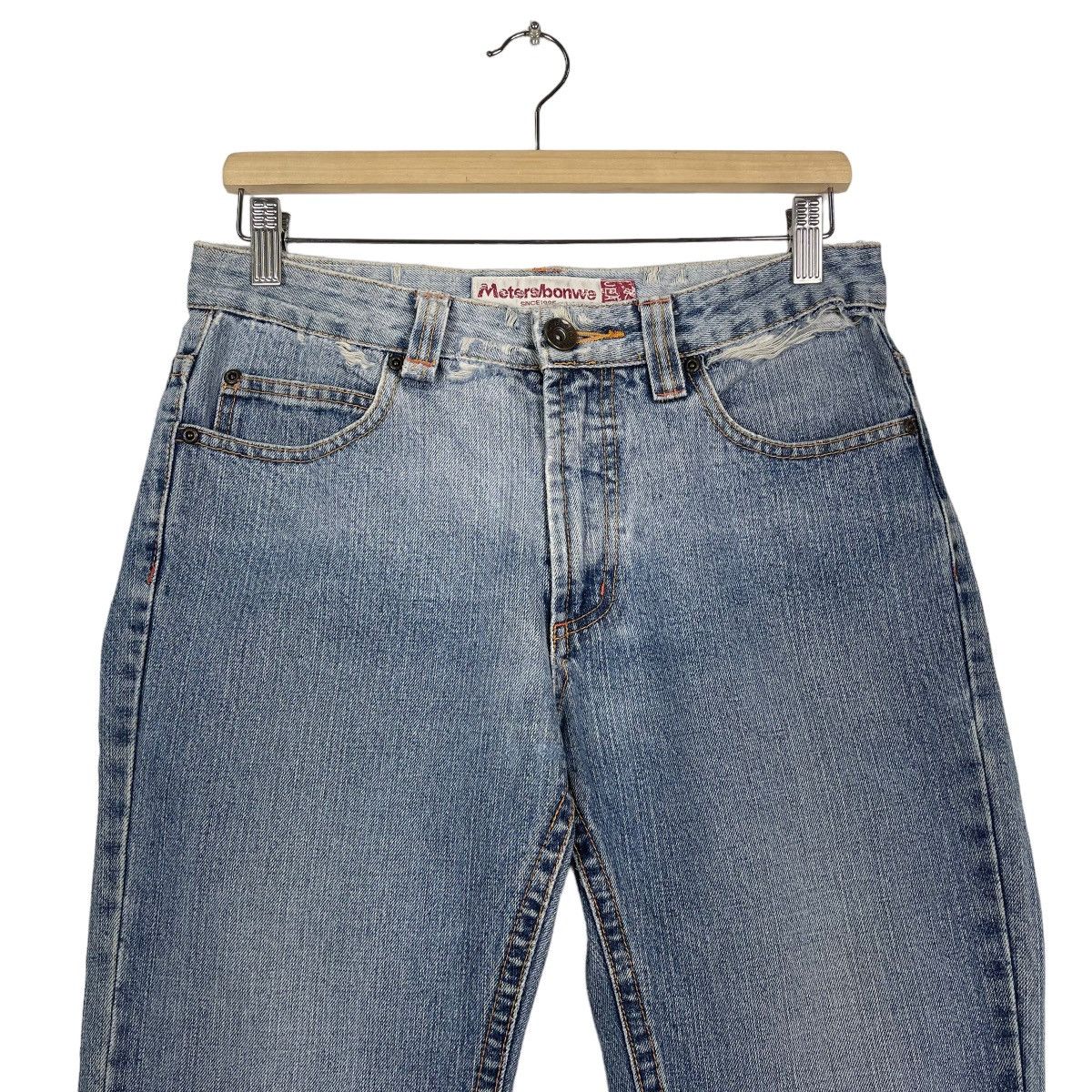 Japanese Brand Meterbonwe Faded Blue Zipper Fly Jeans Size US 30 / EU 46 - 3 Thumbnail