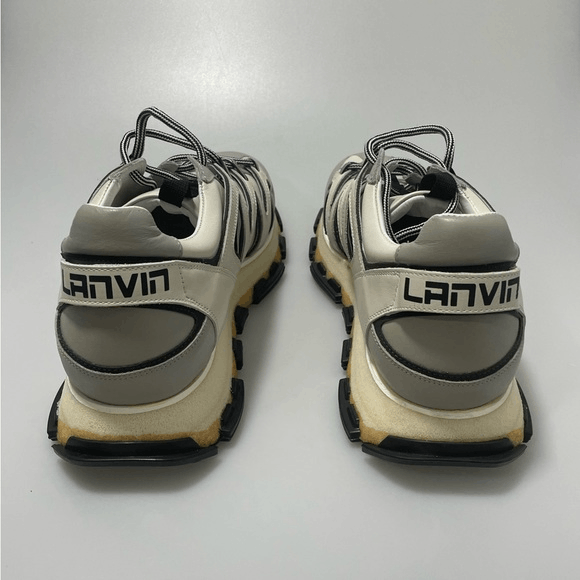 Lanvin LANVIN MEN'S RUNNING SNEAKERS IN LEATHER AND REFLECTIVE COLO Size US 10 / EU 43 - 3 Thumbnail
