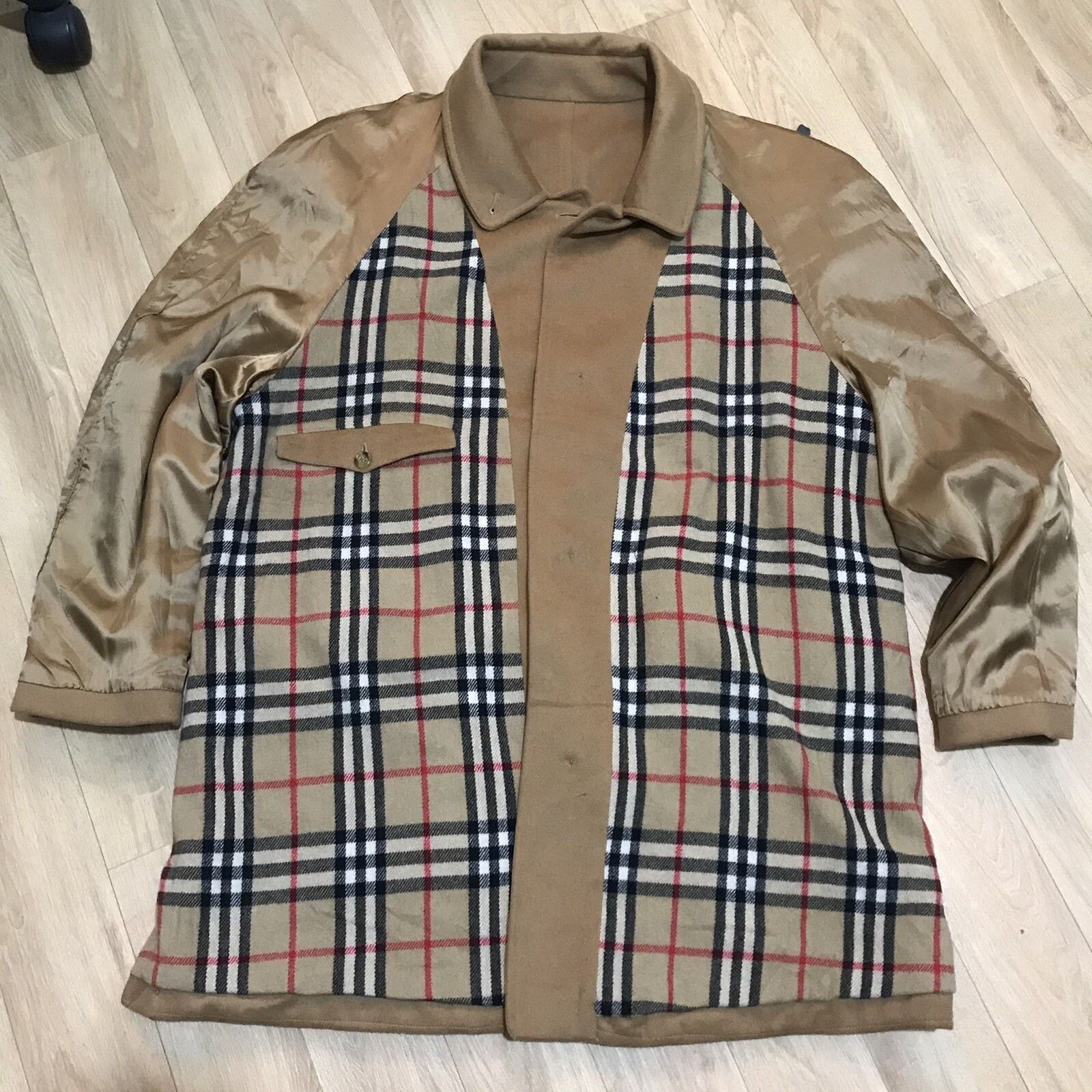 Burberry VINTAGE Burberry coat jacket nova check overcoat wool mens Size US L / EU 52-54 / 3 - 9 Thumbnail