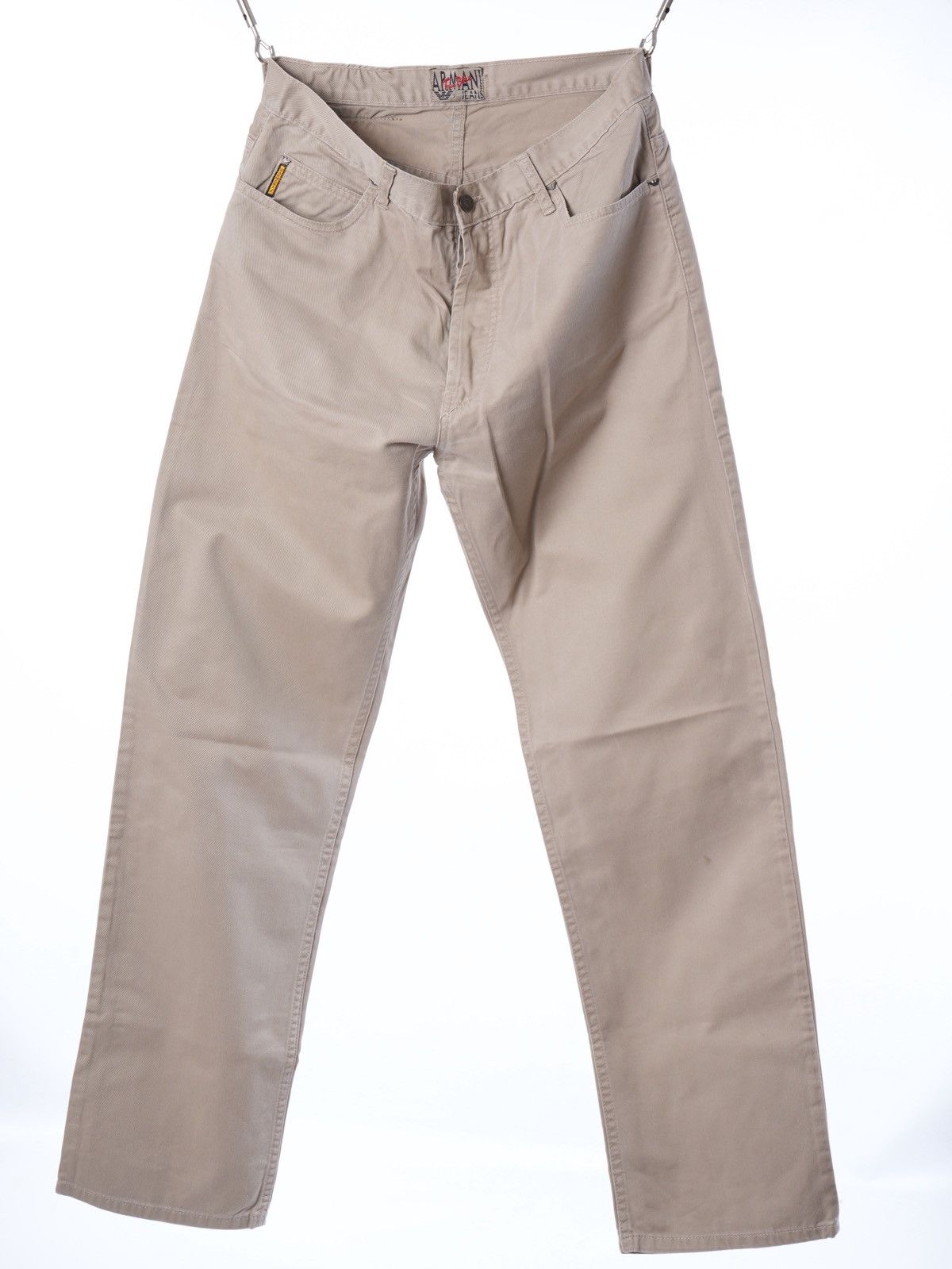 Armani Vintage Armani Jeans 90s Beige Jeans Metal Logo Y2K Size US 32 / EU 48 - 9 Thumbnail