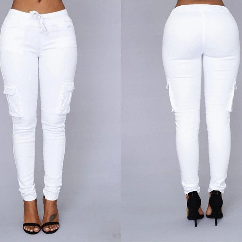 The Unbranded Brand Women's Casual Pocket Combat Trousers High Waist Joggers Size 26" / US 2 / IT 38 - 5 Thumbnail