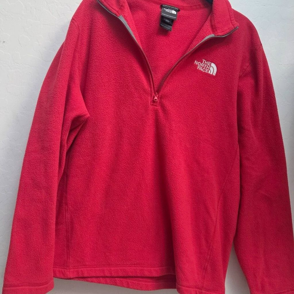 The North Face North Face Fleece PulloverBright Red, Medium 1/4 zip Collard Size US M / EU 48-50 / 2 - 1 Thumbnail